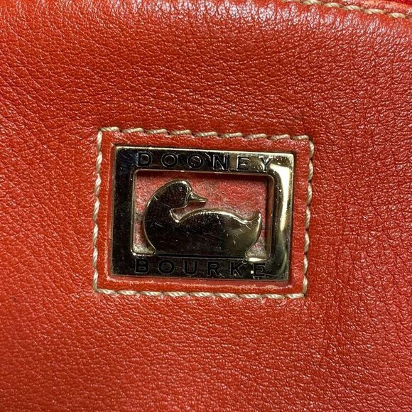 Dooney & Bourke Red Dillen Leather Satchel Handbag Shoulder Bag - Picture 2 of 14